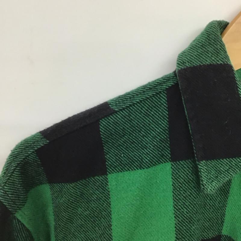 ロスコ ROTHCO シャツ、ブラウス 長袖 長袖シャツ チェックシャツ カラーシャツ 厚手 M チェック 黒 / ブラック / X 緑 / グリーン /  メンズ USED 古着 中古 10148229