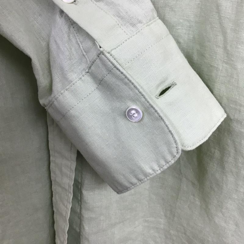 スローブイエナ SLOBE IENA シャツ、ブラウス 長袖 24-050-912-3000-1-0 綿麻レギュラーシャツ コットンリネン 無地 薄緑 / ライトグリーン /  レディース USED 古着 中古 10142146