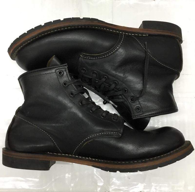 レッドウィング RED WING ブーツ ショートブーツ 9014 BECKMAN ROUND BOOTS 28.5cm 箱有 US：10.5 無地 黒 / ブラック /  レディース USED 古着 中古 10116629