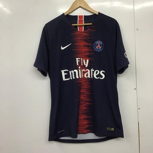 ナイキ NIKE Tシャツ 半袖 Fly Emirates サッカーT L ロゴ、文字 紺 / ネイビー /  メンズ USED 古着 中古 10146354
