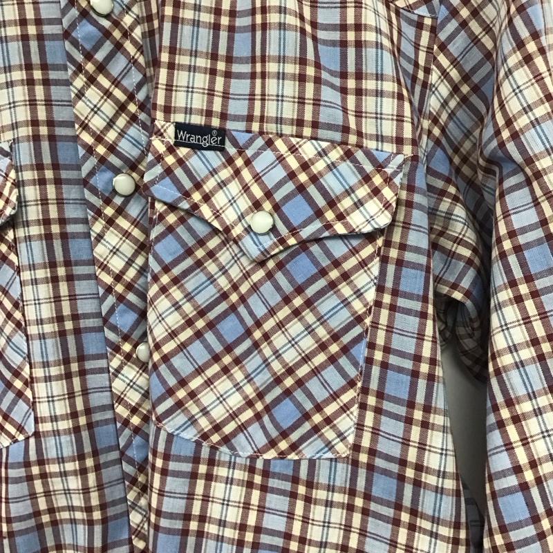 ラングラー Wrangler シャツ、ブラウス 長袖 長袖シャツ チェックシャツ カラーシャツ M チェック マルチカラー / マルチカラー /  メンズ USED 古着 中古 10146748