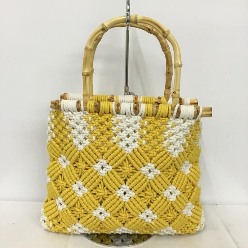 ザラ ZARA トートバッグ トートバッグ 6457 710 090  白 / ホワイト / X 黄 / イエロー /  レディース USED 古着 中古 10147725