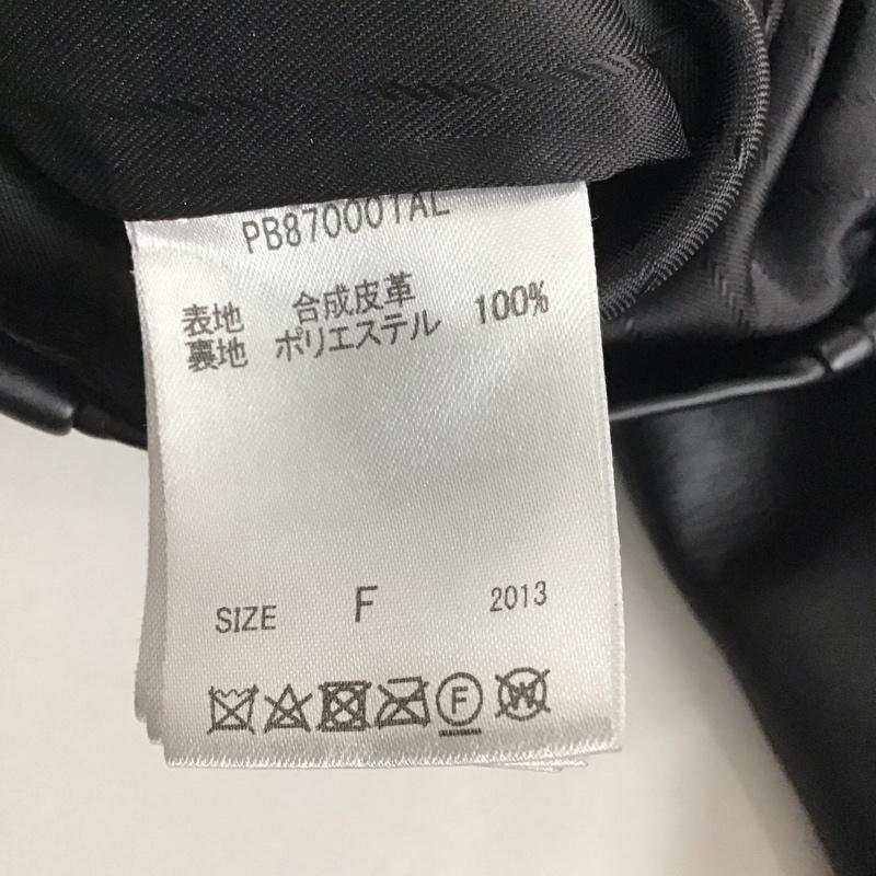 ページボーイ PAGEBOY ジャケット、上着 ジャケット、ブレザー pb870001al ライダースジャケット フェイクレザージャケット アウター FREE 無地 黒 / ブラック /  レディース USED 古着 中古 10136097