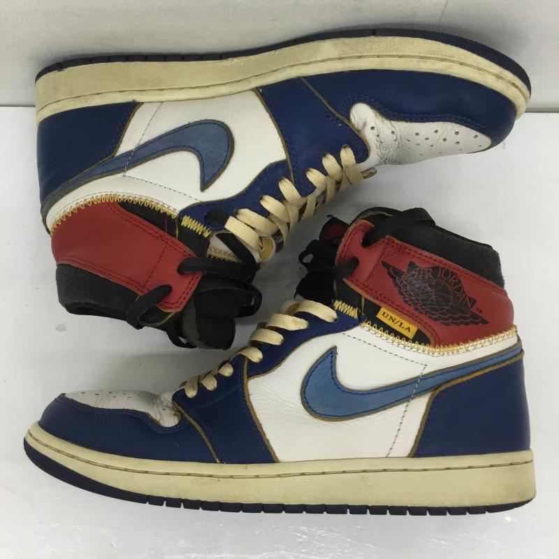 ナイキ NIKE スニーカー スニーカー Union × Nike Air Jordan 1 Retro High OG NRG Storm Blue/Varsity Red ユニオン 27.0cm ロゴ、文字 青 / ブルー /  メンズ USED 古着 中古 10112685