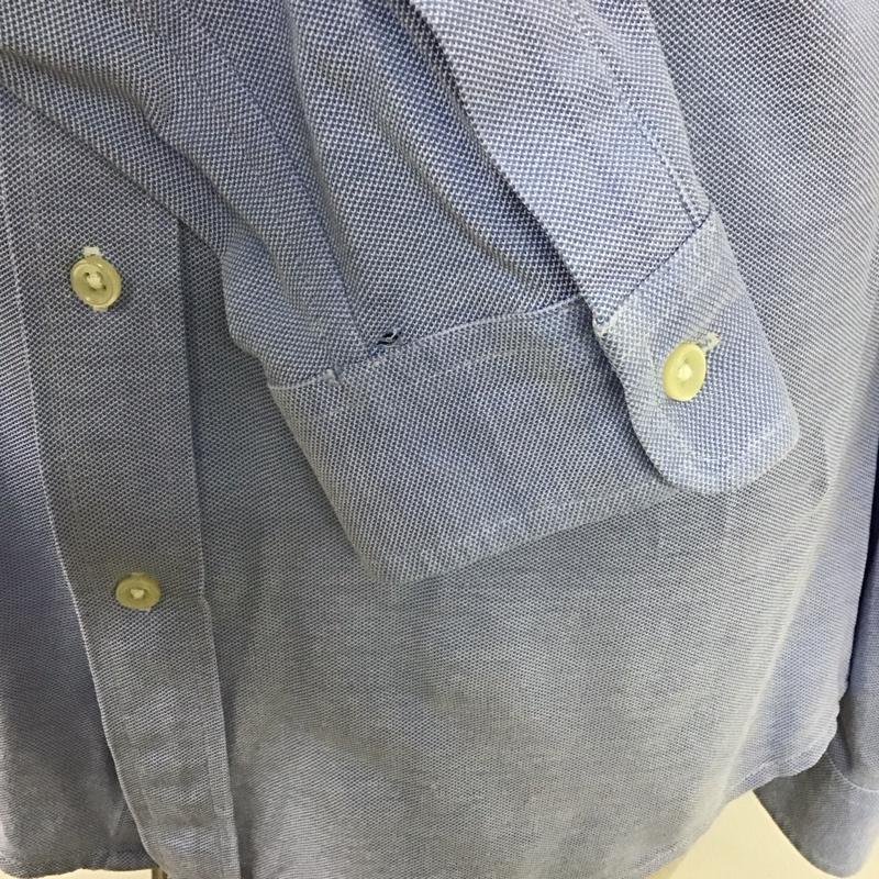 ラルフローレン RALPHLAUREN シャツ、ブラウス 長袖 長袖シャツ 無地シャツ カラーシャツ ボタンダウンシャツ M ロゴ、文字 水色 / ライトブルー /  メンズ USED 古着 中古 10128011