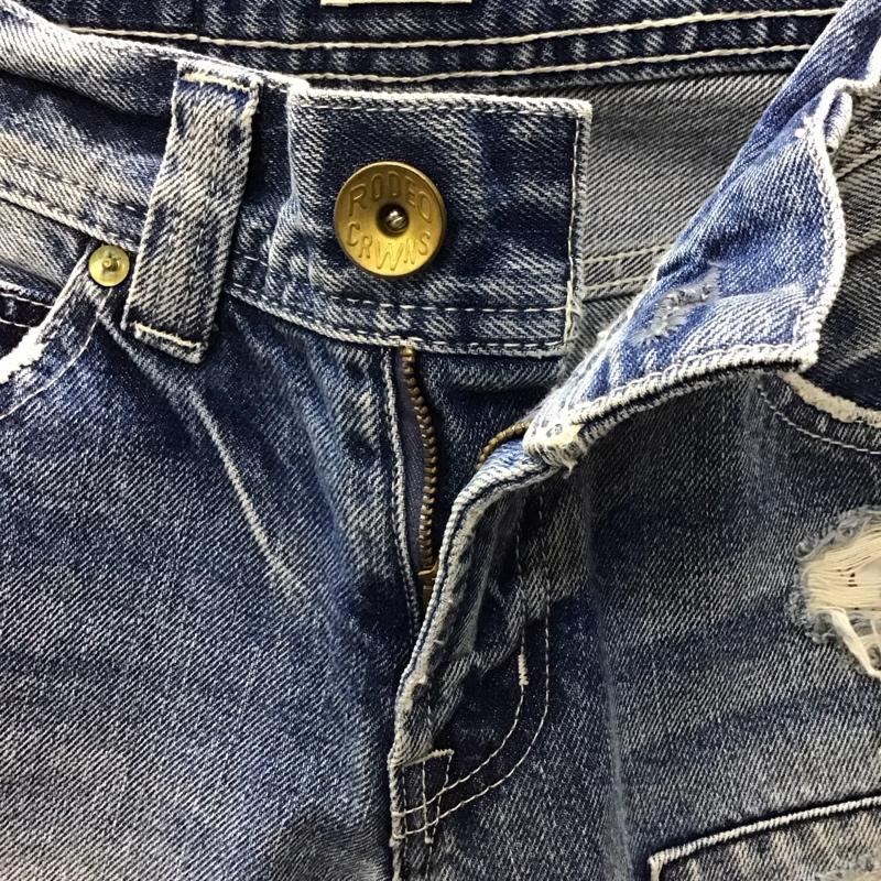ロデオクラウンズ Rodeo Crowns パンツ デニム、ジーンズ 26インチ 無地 水色 / ライトブルー /  レディース USED 古着 中古 10123433