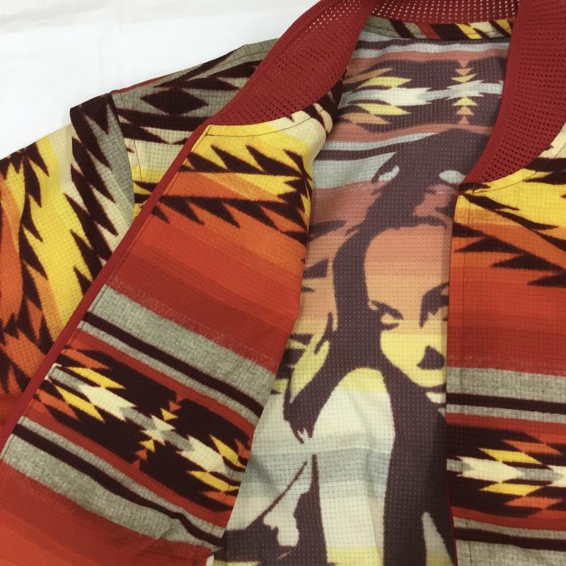 ヒステリックグラマー HYSTERIC GLAMOUR ジャケット、上着 ジャンパー、ブルゾン 02191AB13 NATIVE PATTERN ナイロンジャケット L ネイティブ柄 赤 / レッド / X 黄 / イエロー /  メンズ USED 古着 中古 10133488