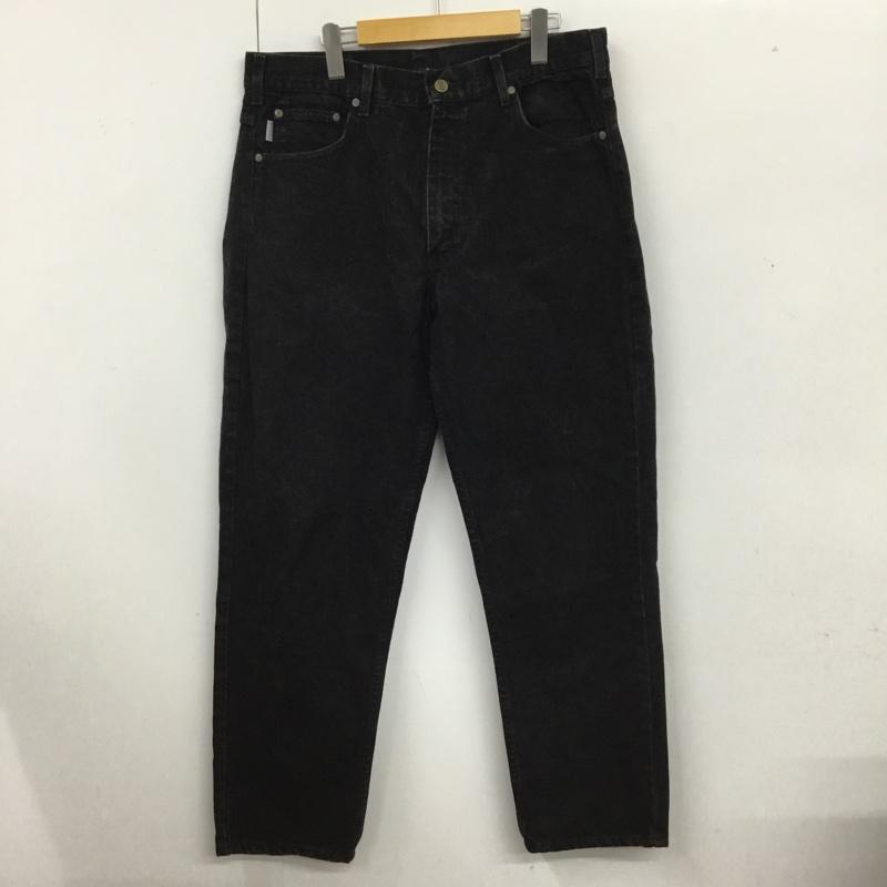 カーハート Carhartt パンツ デニム、ジーンズ デニムパンツ ストレートパンツ ワイドパンツ カジュアルパンツ 36 無地 黒 / ブラック /  メンズ USED 古着 中古 10110019