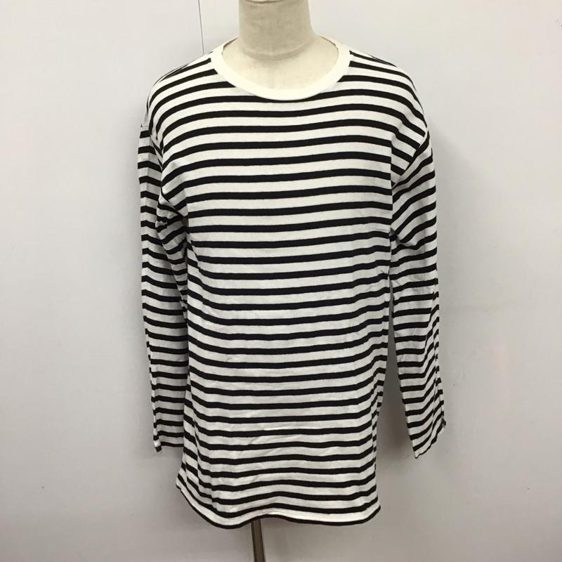 アンユーズド UNUSED カットソー 長袖 長袖カットソー クルーネックカットソー ロングスリーブカットソー ボーダーTシャツ 3 ボーダー柄 白 / ホワイト / X 黒 / ブラック /  メンズ USED 古着 中古 10124170