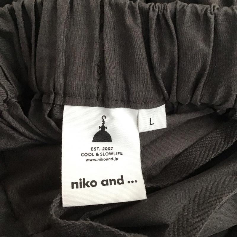 ニコアンド niko and... スカート ロングスカート L 無地 黒 / ブラック /  レディース USED 古着 中古 10129694