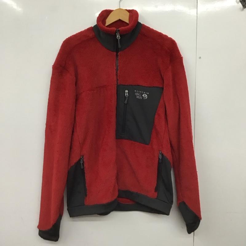 マウンテン ハード ウェアー MOUNTAIN HARDWEAR ジャケット、上着 ジャンパー、ブルゾン ジップアップフリースジャケット アウター 長袖ジャケット L ロゴ、文字 赤 / レッド /  メンズ USED 古着 中古 10147542