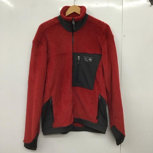 マウンテン ハード ウェアー MOUNTAIN HARDWEAR ジャケット、上着 ジャンパー、ブルゾン ジップアップフリースジャケット アウター 長袖ジャケット L ロゴ、文字 赤 / レッド /  メンズ USED 古着 中古 10147542