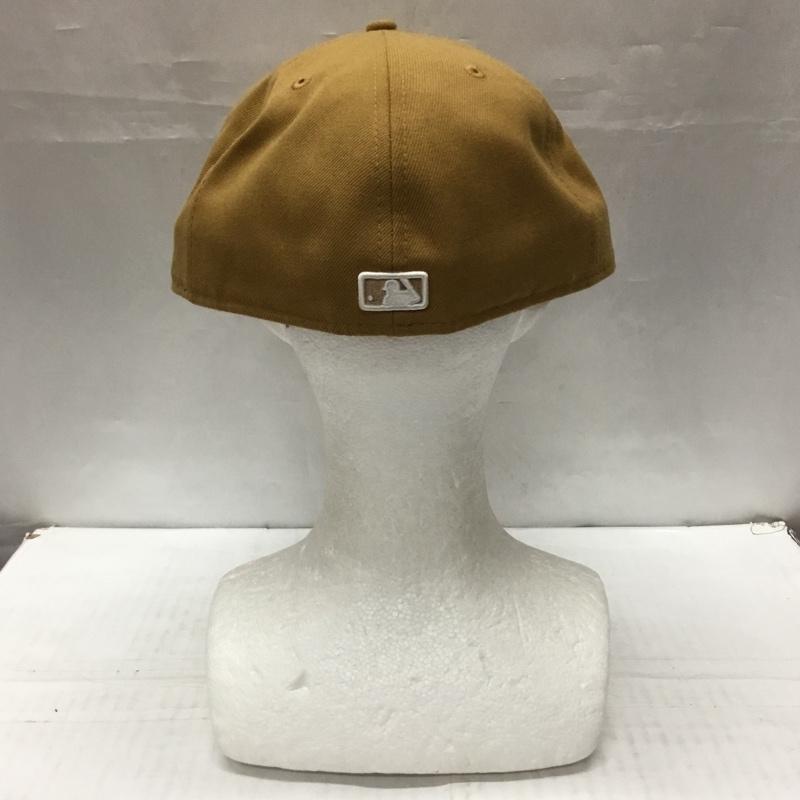 ニューエラ NEW ERA 帽子 キャップ 59FIFTY 58.7cm ロゴ、文字 キャメル / キャメル /  メンズ USED 古着 中古 10109596