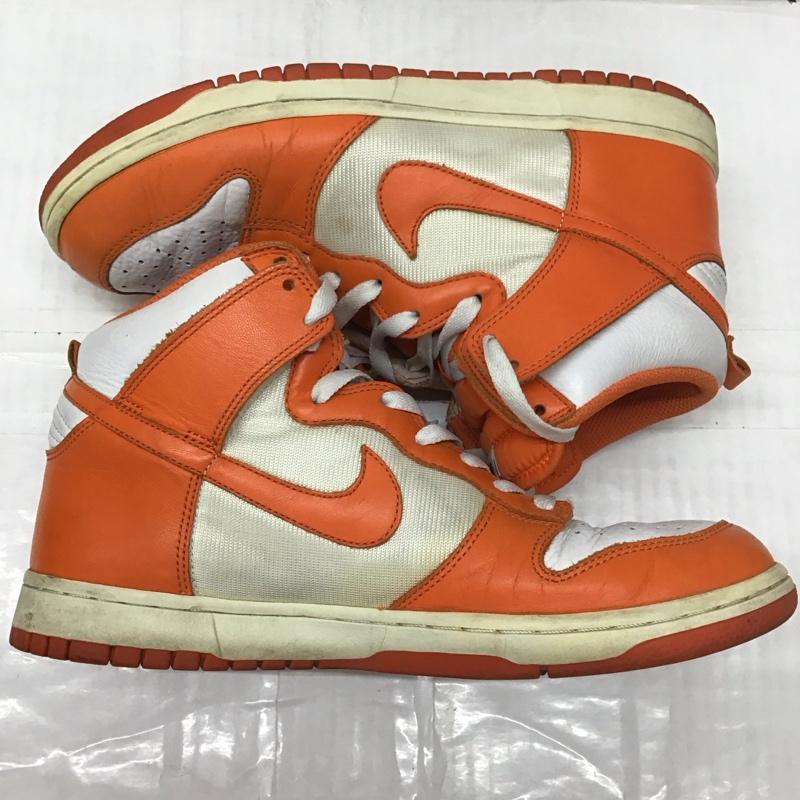 ナイキ NIKE スニーカー スニーカー 317982-181 DUNK HIGH 27.5cm 27.5cm ロゴ、文字 白 / ホワイト / X 橙 / オレンジ /  メンズ USED 古着 中古 10113034