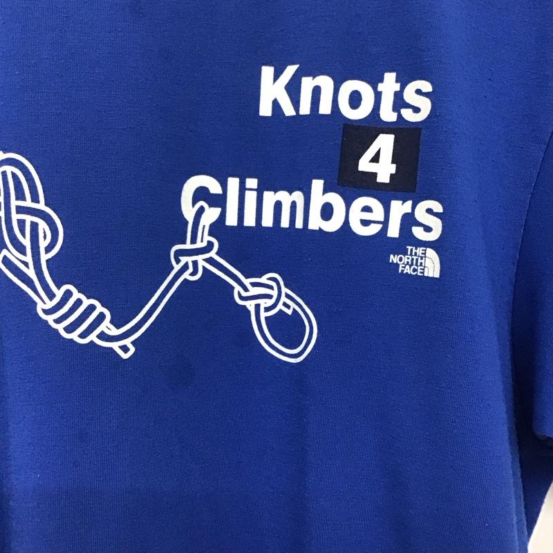 ザノースフェイス THE NORTH FACE Tシャツ 半袖 nt32113 ノッツフォークライマーズ Tシャツ プリントTシャツ L プリント 青 / ブルー /  メンズ USED 古着 中古 10133959