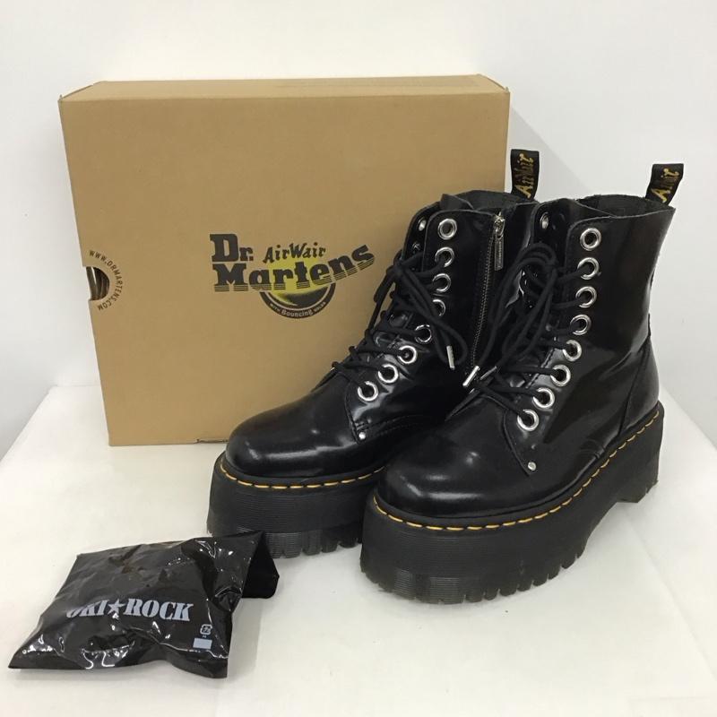 ドクターマーチン Dr.Martens ブーツ 一般 25566001 JADON MAX サイドファスナー 厚底 箱有 UK5 US：7 無地 黒 / ブラック /  レディース USED 古着 中古 10135290