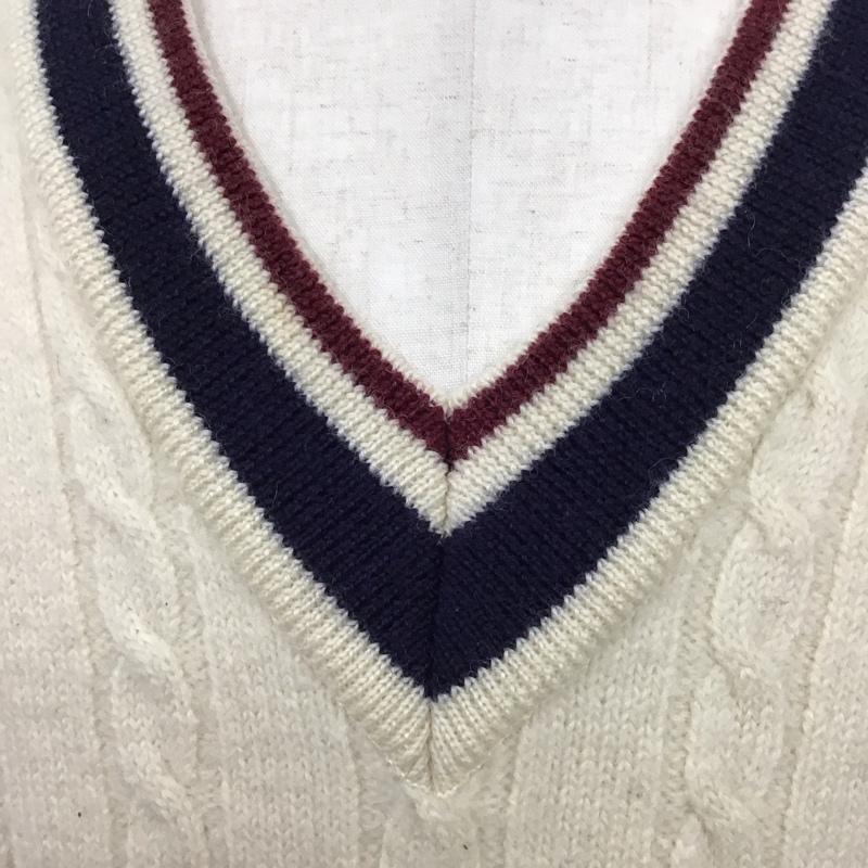 フレッドペリー FRED PERRY ニット、セーター 長袖 長袖ニットカットソー ニット セーター Vネックニット L ロゴ、文字 マルチカラー / マルチカラー /  メンズ USED 古着 中古 10117258
