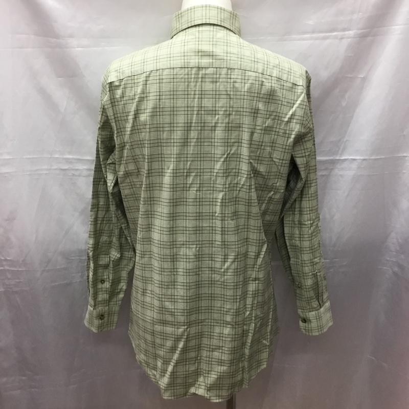 ブルックスブラザーズ BROOKS BROTHERS シャツ、ブラウス 長袖 ボタンダウン M チェック カーキ / カーキ /  メンズ USED 古着 中古 10111366