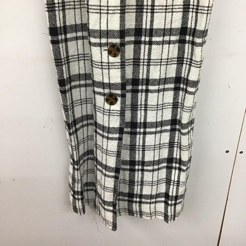 マウジー MOUSSY ワンピース ロングスカート 010BSS30-2030 半袖 フロントボタン 前開き 1 チェック 白 / ホワイト / X 黒 / ブラック /  レディース USED 古着 中古 10142246