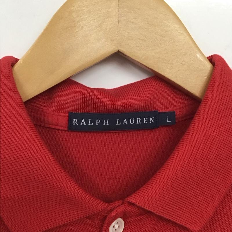 ラルフローレン RALPHLAUREN ポロシャツ 半袖 L 無地 赤 / レッド /  レディース USED 古着 中古 10131749