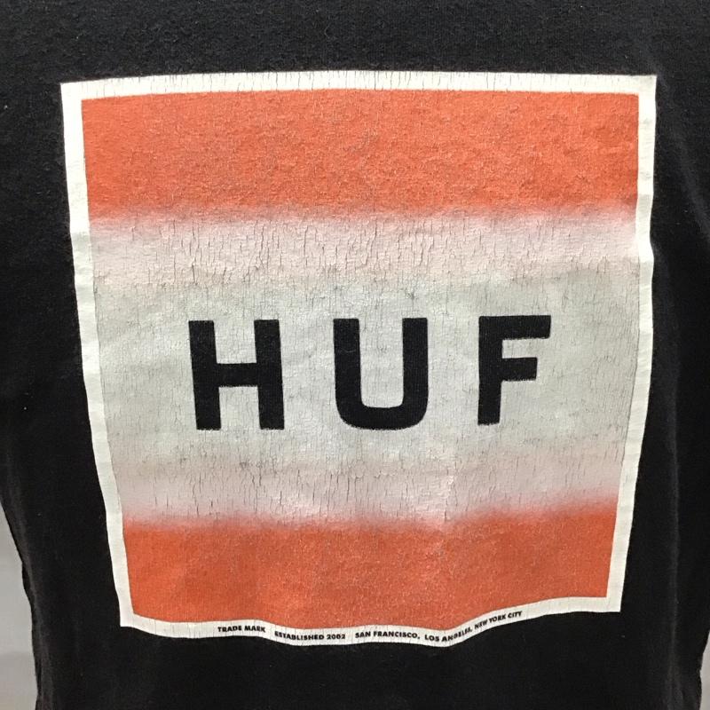 ハフ HUF Tシャツ 半袖 半袖カットソー プリントTシャツ クルーネックカットソー M プリント 黒 / ブラック /  メンズ USED 古着 中古 10116570
