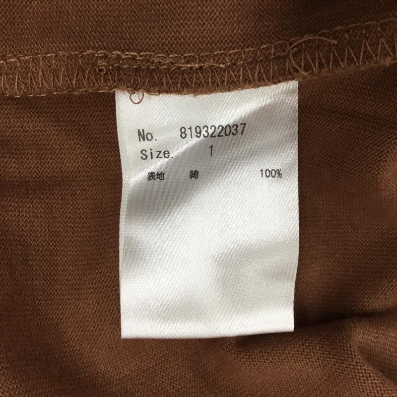 ナンバーナイン NUMBER (N)INE Tシャツ 半袖 819322037 Tシャツ 半袖カットソー クルーネックカットソー 1 無地 茶 / ブラウン /  メンズ USED 古着 中古 10112426