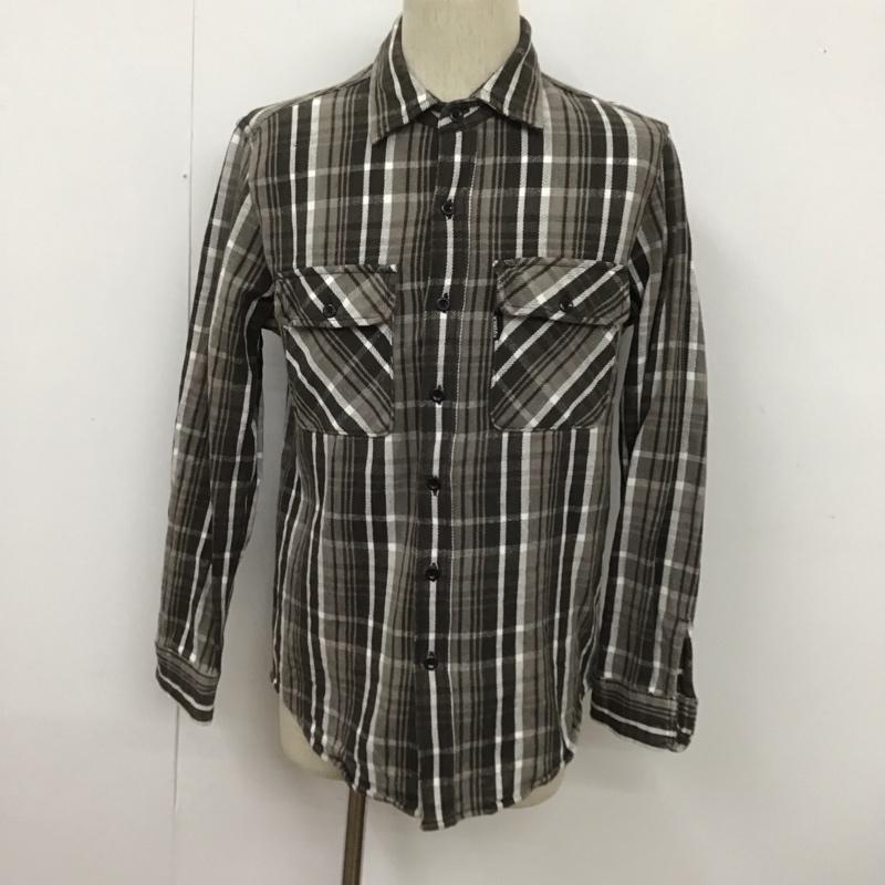 アヴィレックス AVIREX シャツ、ブラウス 長袖 長袖 M チェック 茶 / ブラウン /  メンズ USED 古着 中古 10109308