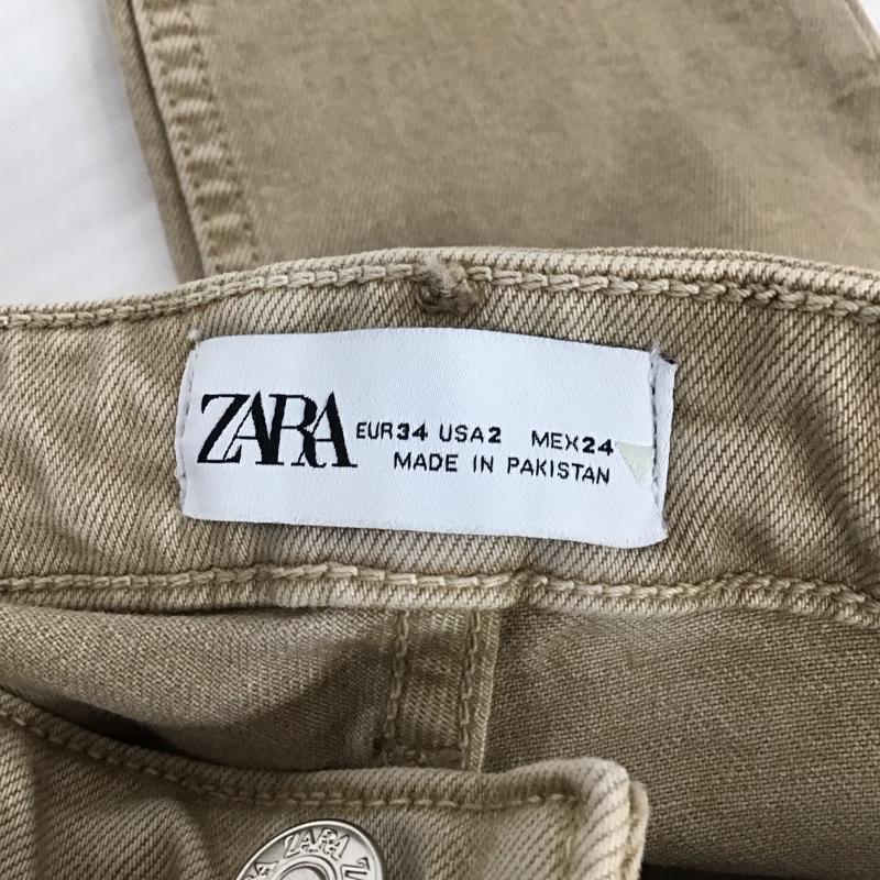 ザラ ZARA パンツ デニム、ジーンズ デニムパンツ スリムパンツ ストレッチパンツ ジーンズ 34インチ 無地 茶 / ブラウン /  レディース USED 古着 中古 10122497
