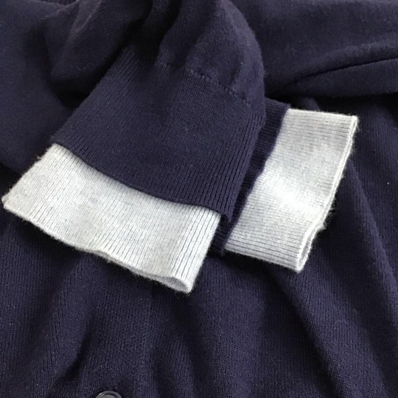 マリークヮント MARY QUANT カーディガン 長袖 FREE 無地 紺 / ネイビー / X 水色 / ライトブルー /  レディース USED 古着 中古 10151242