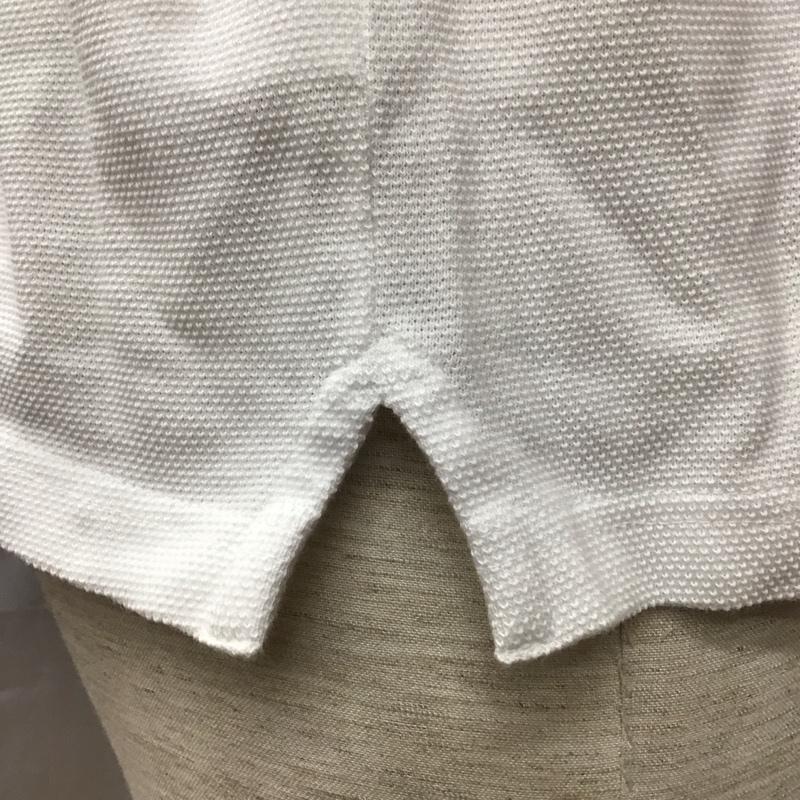 エディーバウアー Eddie Bauer ポロシャツ 半袖 半袖ポロシャツ カラーシャツ 半袖カットソー S ロゴ、文字 白 / ホワイト /  メンズ USED 古着 中古 10111680