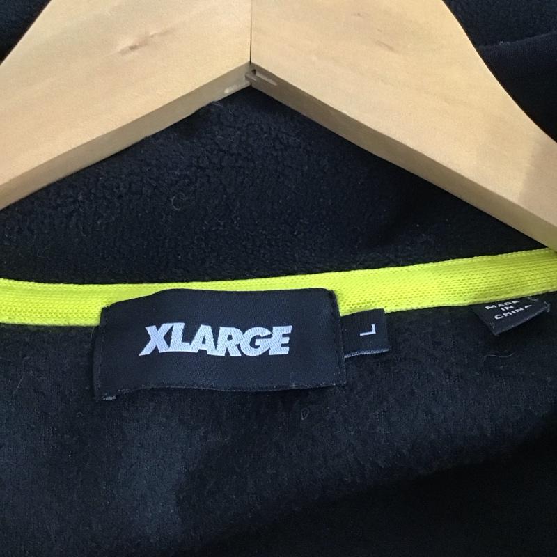 エクストララージ XLARGE ジャケット、上着 ジャケット、ブレザー フリースジャケット プルオーバー スタンドネック L ロゴ、文字 黒 / ブラック /  メンズ USED 古着 中古 10130124