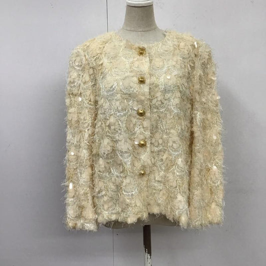ザラ ZARA ジャケット、上着 ジャケット、ブレザー スパンコールジャケット アウター カジュアルジャケット M 無地 ベージュ / ベージュ /  レディース USED 古着 中古 10118512