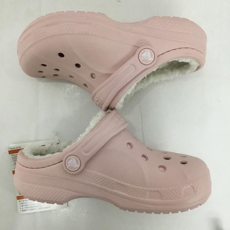 クロックス crocs シューズ シューズ 16245-952 18.5cm ralen lined clog 18.5cm 無地 桃 / ピンク /  ガールズ USED 古着 中古 10125078