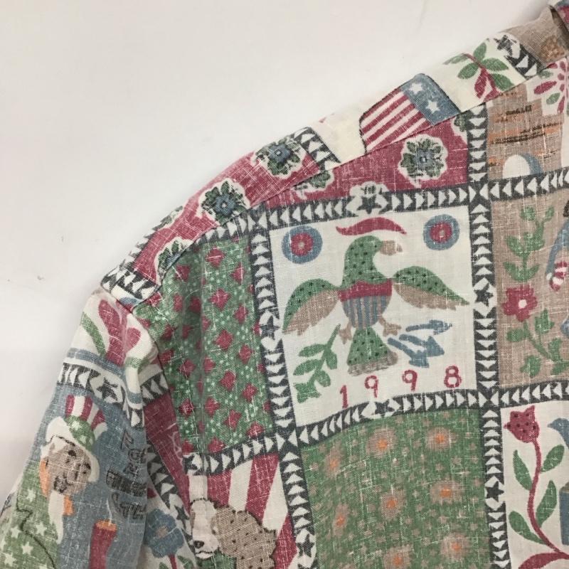 レインスプーナー reyn spooner シャツ、ブラウス 半袖 半袖シャツ プリントシャツ ポケットシャツ ボタンダウンシャツ プリント マルチカラー / マルチカラー /  メンズ USED 古着 中古 10135966