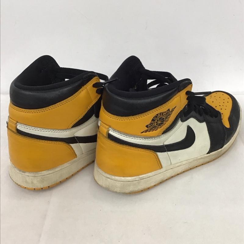 ナイキ NIKE スニーカー スニーカー 555088-711 AIR JORDAN 1 RETRO HIGH OG 27.5cm 箱有 27.5cm ロゴ、文字 黒 / ブラック / X 黄 / イエロー / X 白 / ホワイト /  メンズ USED 古着 中古 10135136
