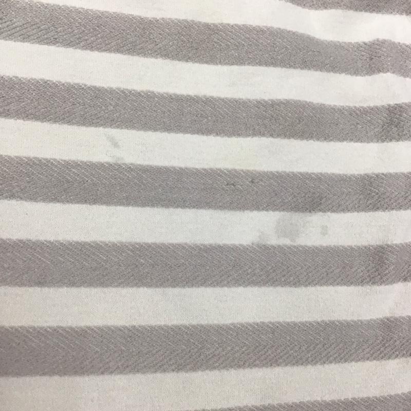 ナノユニバース nano・universe Tシャツ 半袖 半袖カットソー プリントTシャツ クルーネックカットソー L ボーダー柄 ベージュ / ベージュ /  メンズ USED 古着 中古 10116173