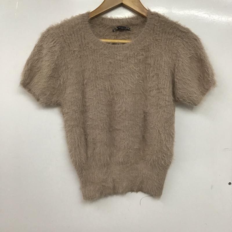 ザラ ZARA ニット、セーター 半袖 790 427 710 クルーネック L 無地 桃 / ピンク /  レディース USED 古着 中古 10146394