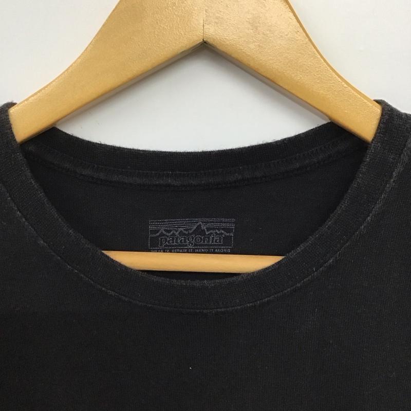 パタゴニア patagonia カットソー 長袖 長袖 L ロゴ、文字 ダークグレー / ダークグレー /  メンズ USED 古着 中古 10151161