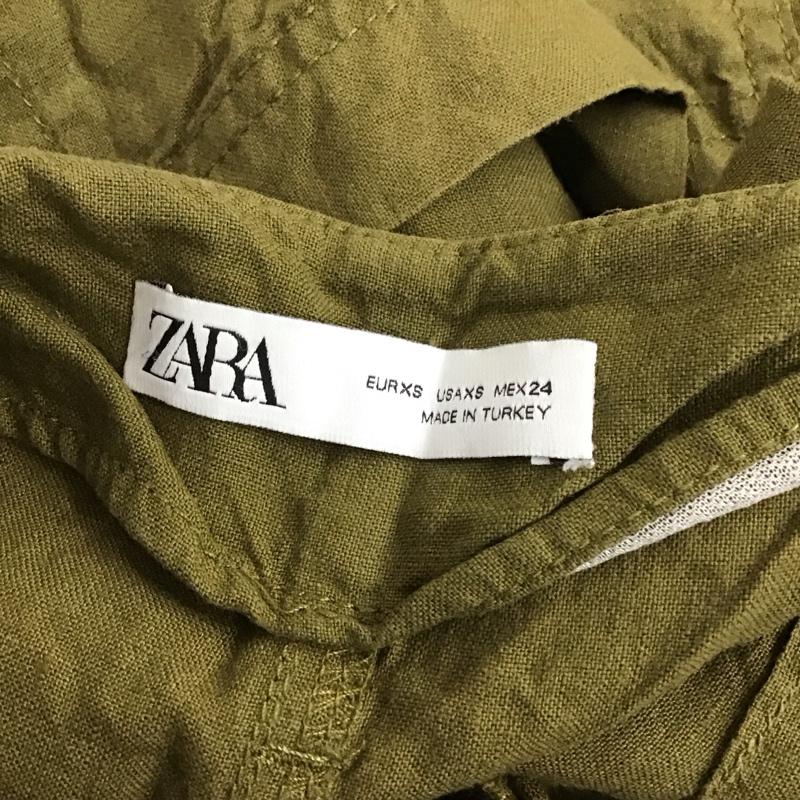 ザラ ZARA パンツ ワークパンツ、ペインターパンツ ワイドパンツ カジュアルパンツ ワークパンツ ミリタリーパンツ XS 無地 カーキ / カーキ /  レディース USED 古着 中古 10122548