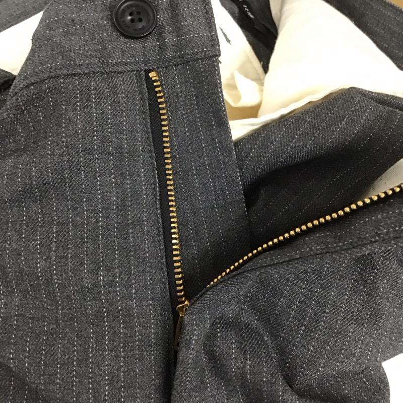 グラム glamb パンツ スラックス 裾リブ 4 ストライプ 黒 / ブラック / X ダークグレー / ダークグレー /  メンズ USED 古着 中古 10109543