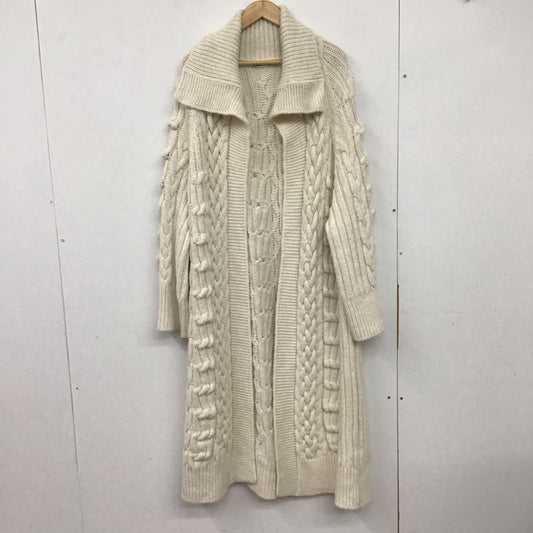 ザラ ZARA コート コート一般 3859/118/712 ケーブルニット テクスチャーニットコート L 無地 白 / ホワイト /  レディース USED 古着 中古 10134002