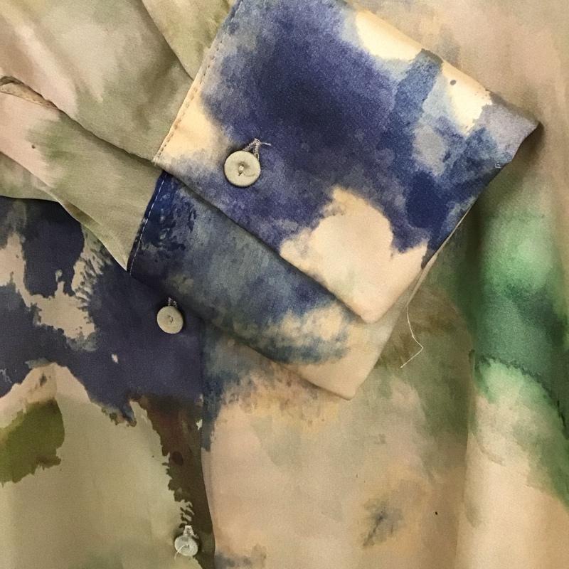 ザラ ZARA シャツ、ブラウス 長袖 7993/455/903 オーバーサイズ サテン エフェクト シャツ S 総柄 マルチカラー / マルチカラー /  レディース USED 古着 中古 10133628