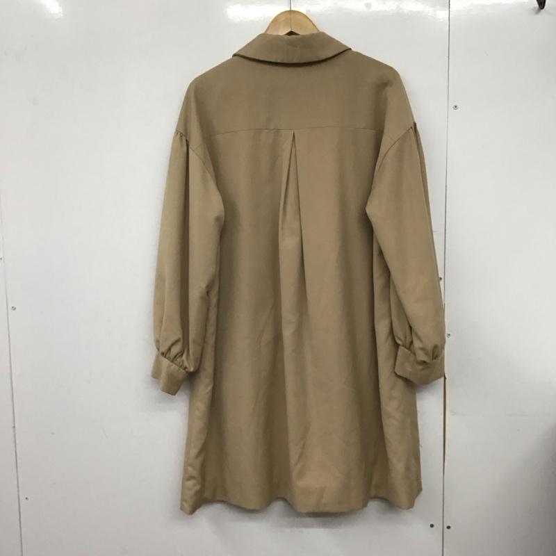 ヘザー Heather コート コート一般 HE070252TO 2WAY ボリュームスリーブ ステンカラー コート FREE 無地 ベージュ / ベージュ /  レディース USED 古着 中古 10146283