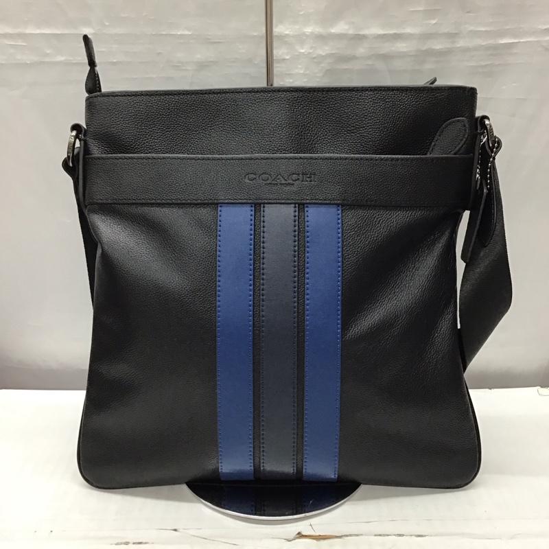 コーチ COACH ショルダーバッグ ショルダーバッグ F23216 ストライプ ロゴ、文字 紺 / ネイビー /  メンズ USED 古着 中古 10120575