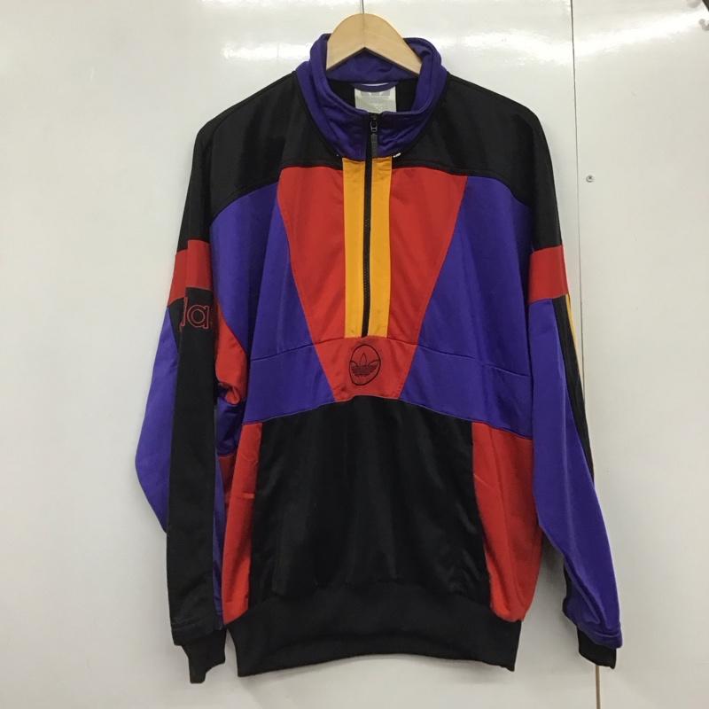 アディダス adidas ジャケット、上着 ジャケット、ブレザー プルオーバージャケット アウター ジップアップネック スポーツウェア ロゴ、文字 マルチカラー / マルチカラー /  メンズ USED 古着 中古 10142935