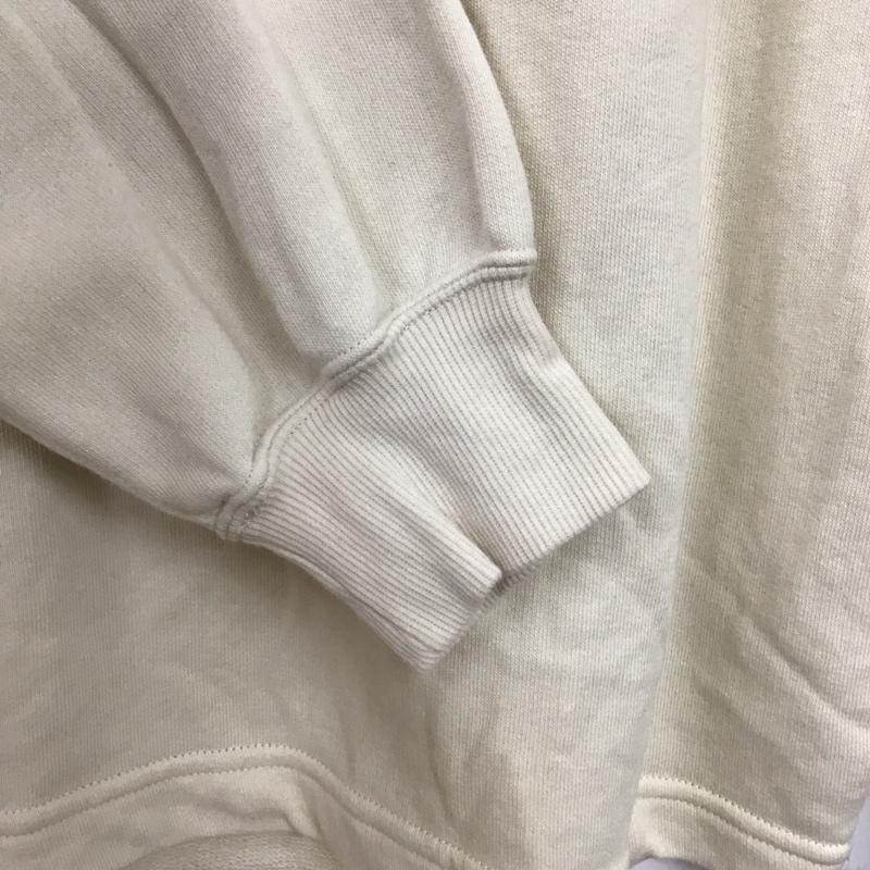 スタディオクリップ studio CLIP トレーナー 長袖 長袖トレーナー スウェット ワイドネック プルオーバー L 無地 アイボリー / アイボリー /  レディース USED 古着 中古 10145121