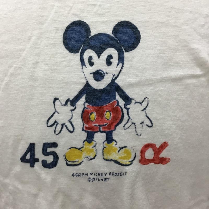 フォーティーファイブアールピーエム 45RPM Tシャツ 半袖 ミッキーマウス ディズニー 3 キャラクター 白 / ホワイト /  メンズ USED 古着 中古 10112385