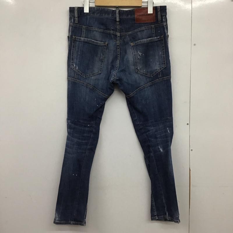 ディースクエアード2 DSQUARED2 パンツ デニム、ジーンズ デニムパンツ スリムパンツ カジュアルパンツ ストレッチパンツ 46インチ ダメージ加工 インディゴ / インディゴ /  メンズ USED 古着 中古 10148792