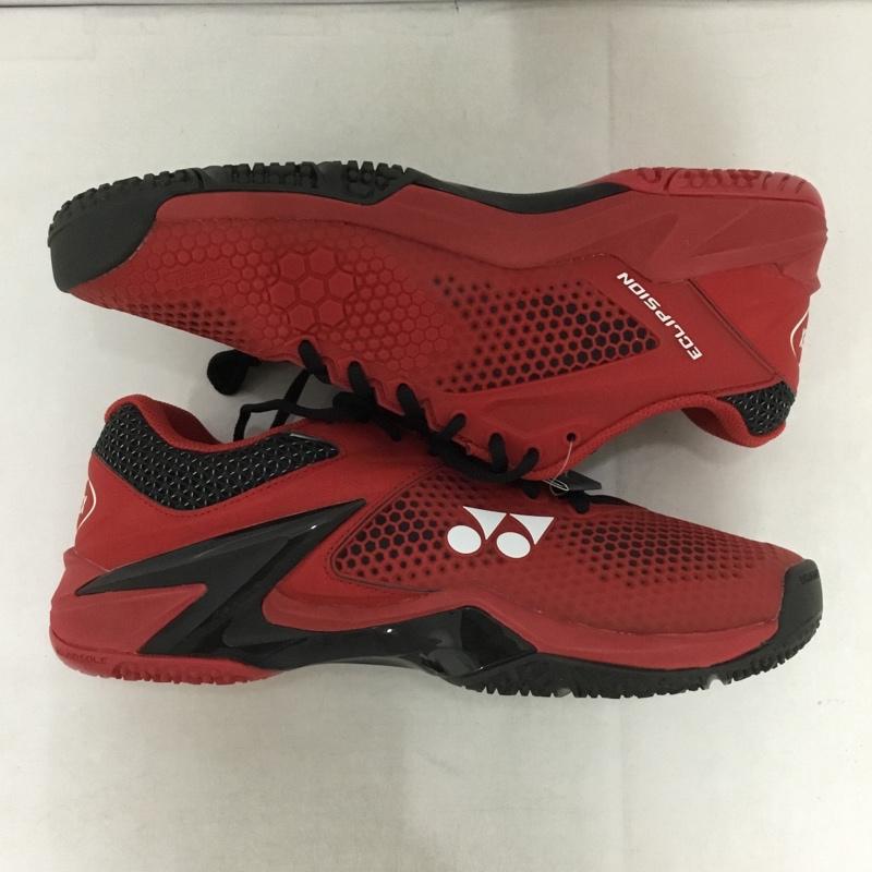 ヨネックス YONEX スニーカー スニーカー SHTE2MGC テニスシューズ パワークッションエクリプション2 27cm 27.0cm ロゴ、文字 赤 / レッド / X 黒 / ブラック /  メンズ USED 古着 中古 10142467