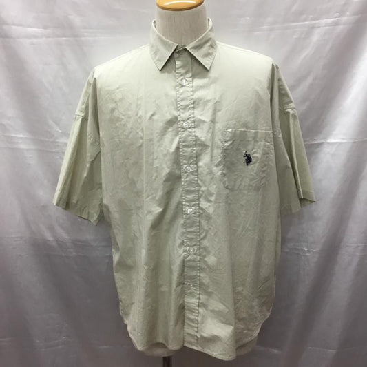 ユーエスポロアッスン U.S.POLO ASSN. シャツ、ブラウス 半袖 PL12703 胸ポケット コットン S ワンポイント ベージュ / ベージュ /  メンズ USED 古着 中古 10115561